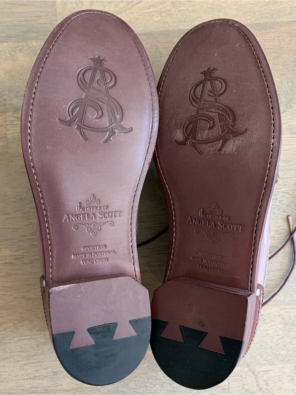The Office of Angela Scott Mr. Doubt Brogues in Plum Size 38.5 - Picture 6 of 7